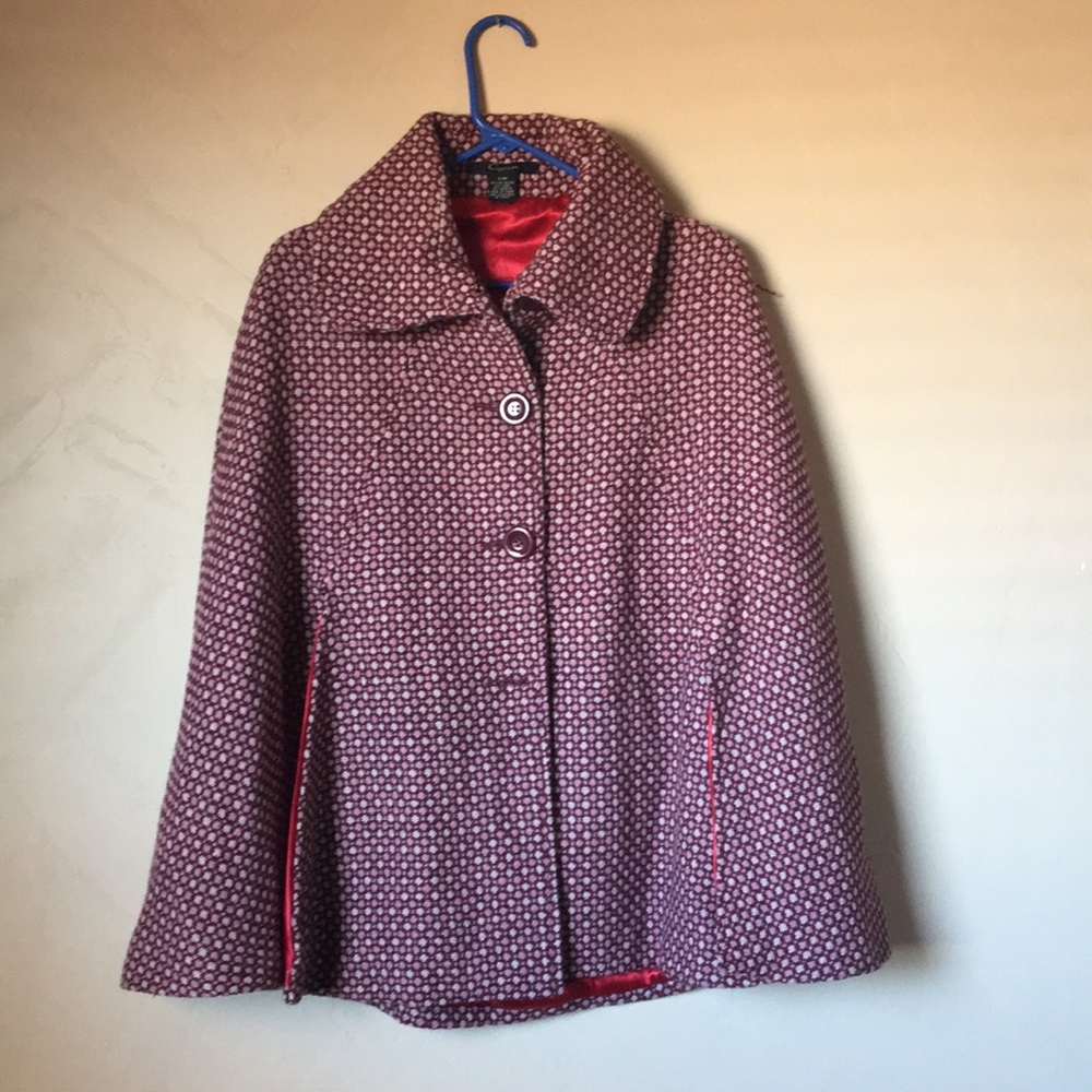 Cejon vintage style satin lined cape EUC size S/M